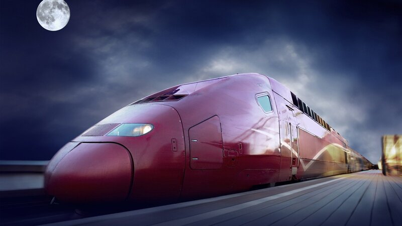 Red High-speed Train