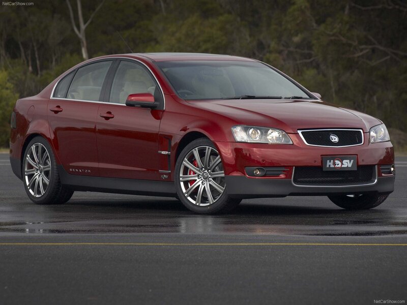 red Holden HSV sedan