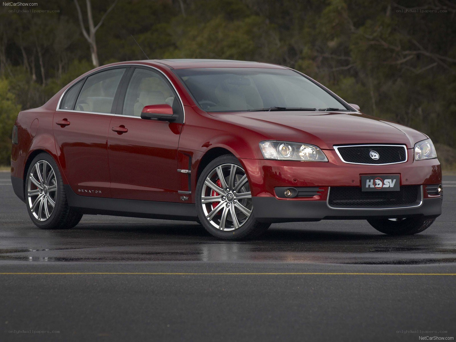 red Holden HSV sedan