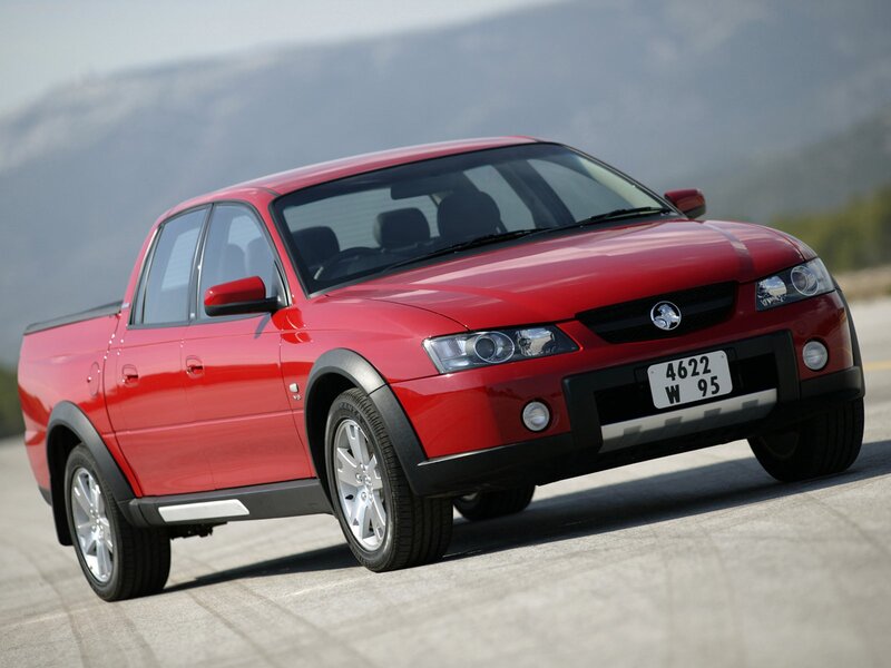 red Holden utility truck