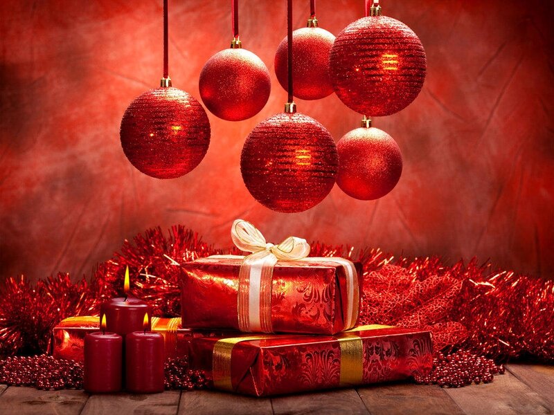 Red Holiday Ornaments — Festive