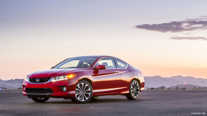 Red Honda Accord Coupe — Serene, Sunset