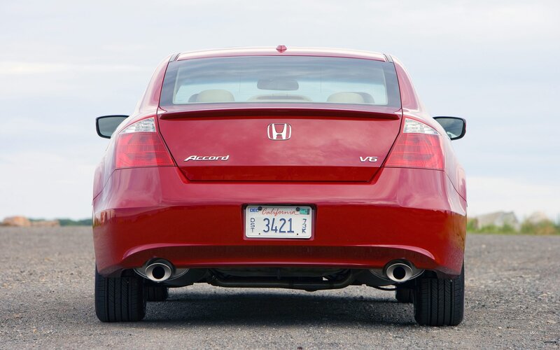 red honda accord v6 rear view
