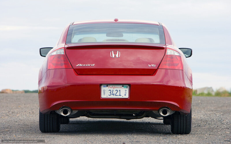 Red Honda Accord V6 rear view