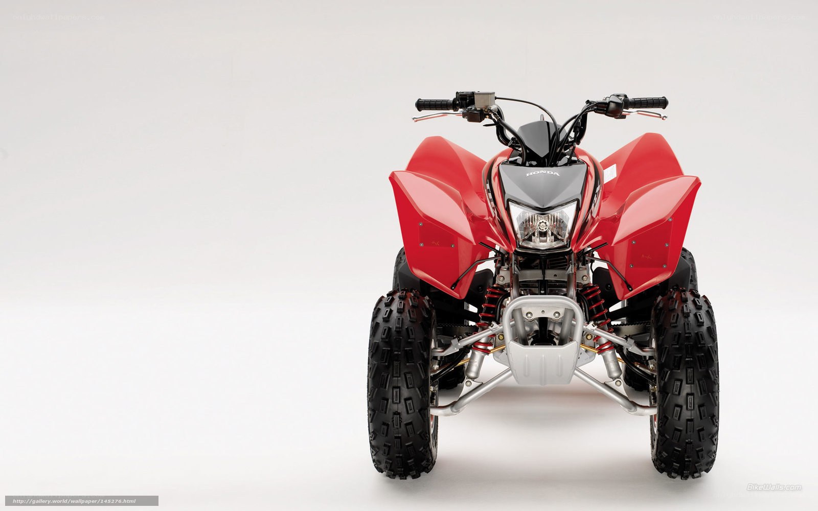 Red Honda ATV front view