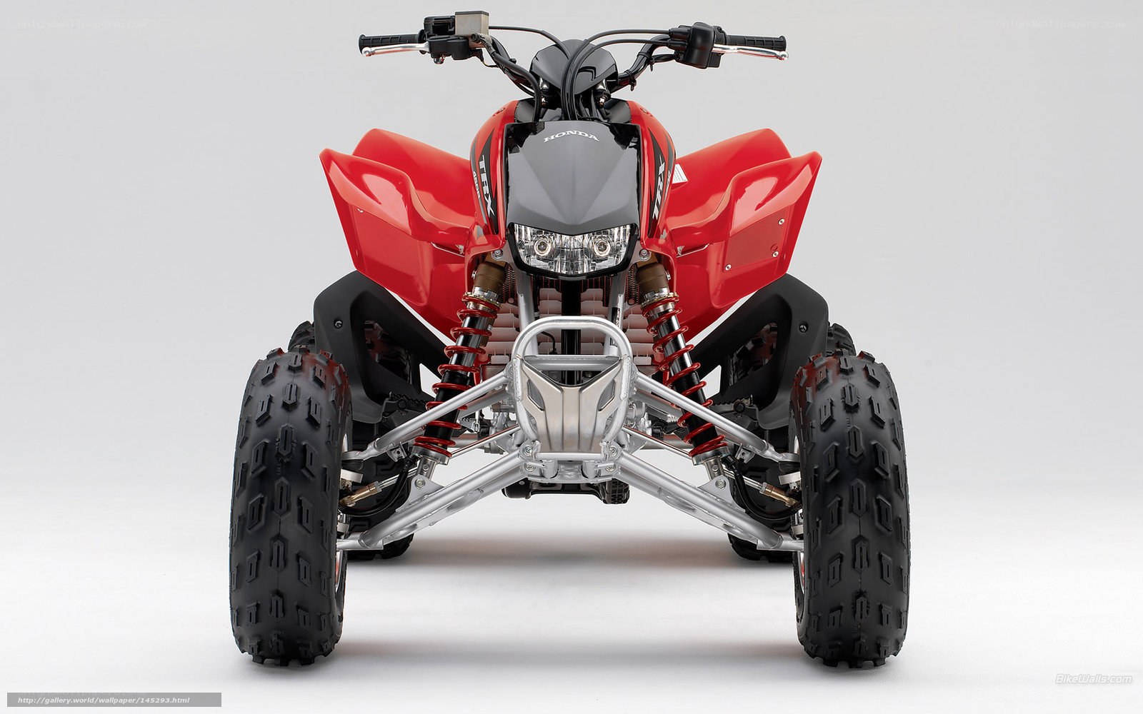 Red Honda ATV front view