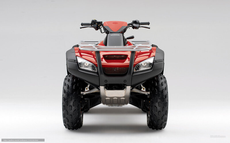 Red Honda ATV front view