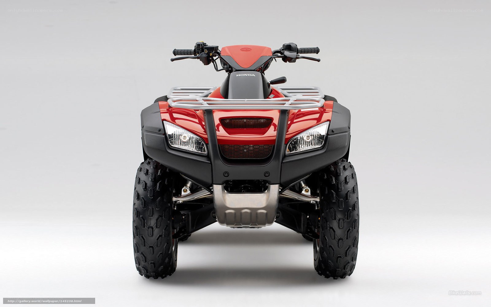 Red Honda ATV front view