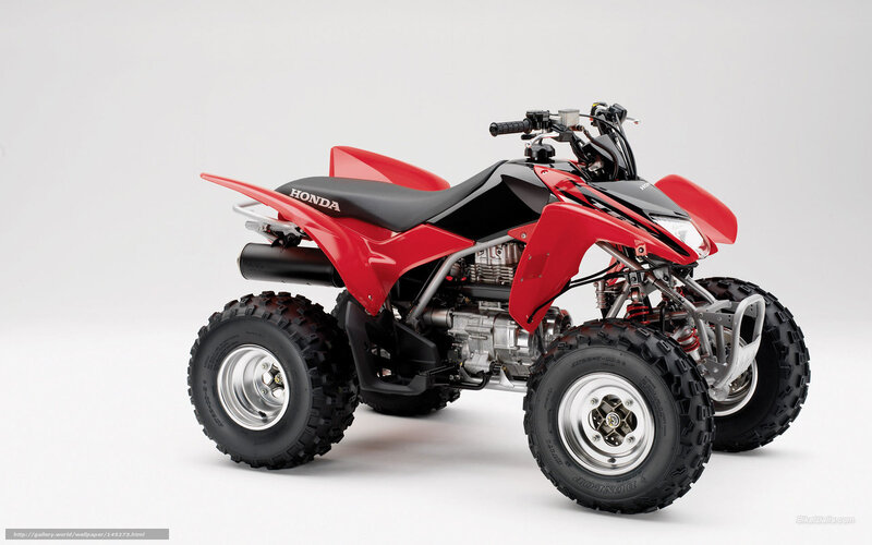Red Honda ATV — Neutral, Photograph, Motorcycle
