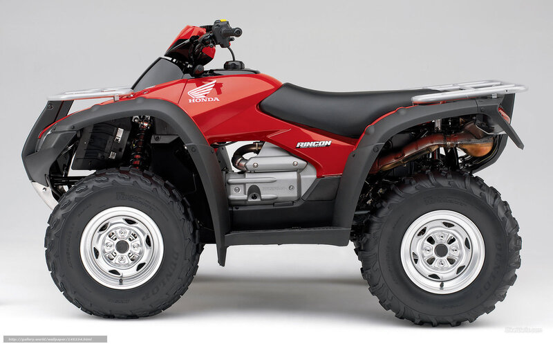 Red Honda ATV — Neutral, Photograph, Seat, Engine
