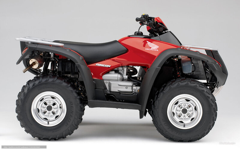 Red Honda ATV — Neutral, Photograph, Seat, Engine, Tires