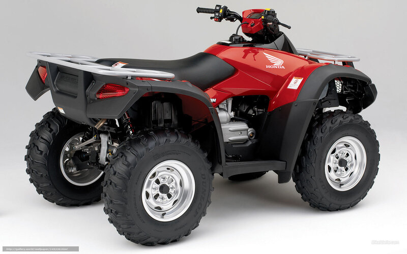 Red Honda ATV — Neutral, Photograph, Seat, Wheels