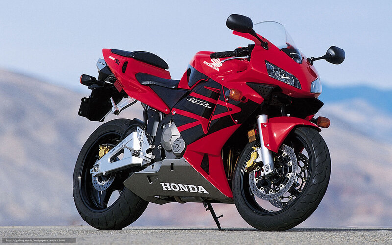 Red Honda CBR Motorcycle — Calm, Afternoon