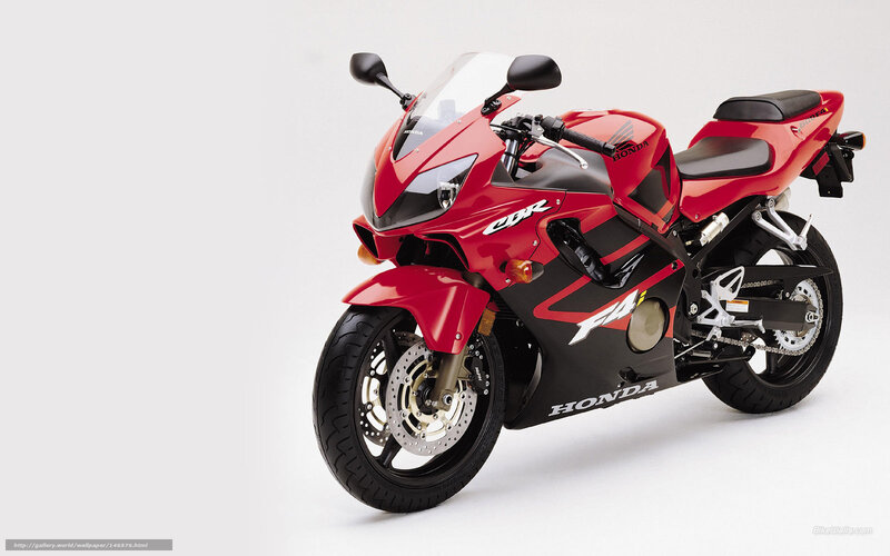 Red Honda CBR Motorcycle — Neutral, Photograph, Seat, Windshield, Rearview Mirrors