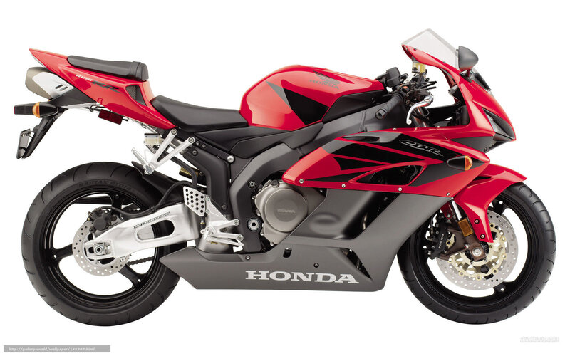 Red Honda CBR Motorcycle — Neutral, Photograph