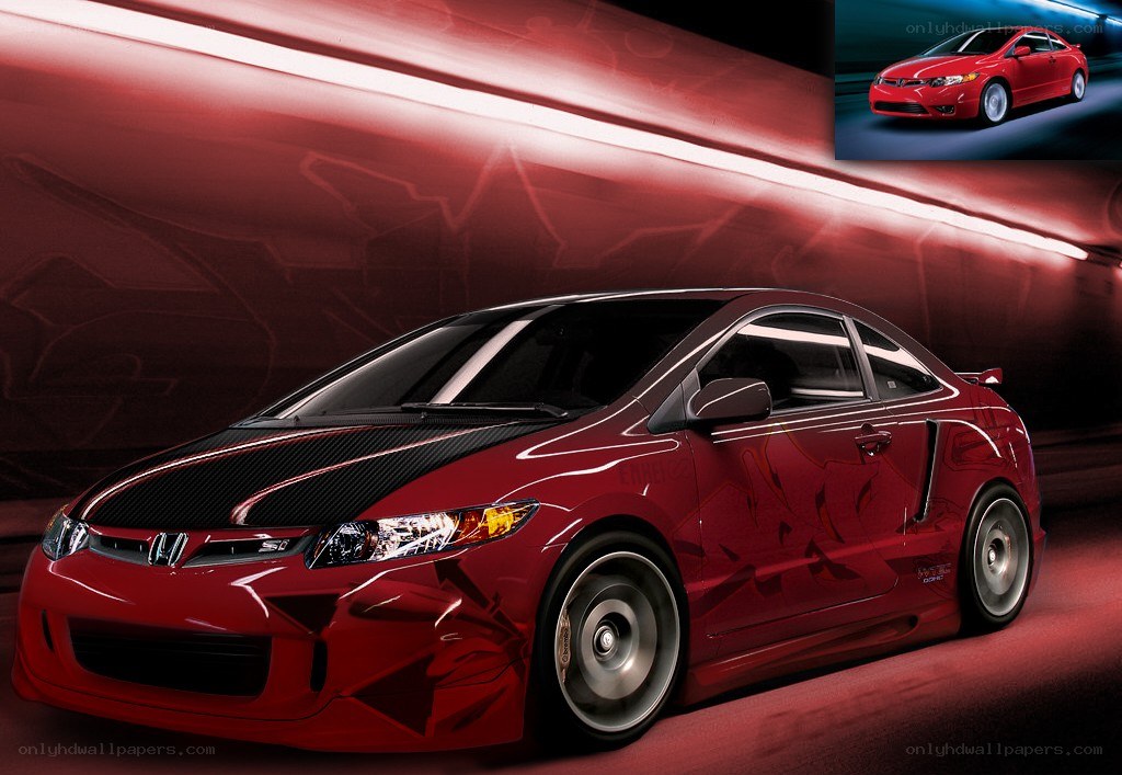 Red Honda Civic Coupe