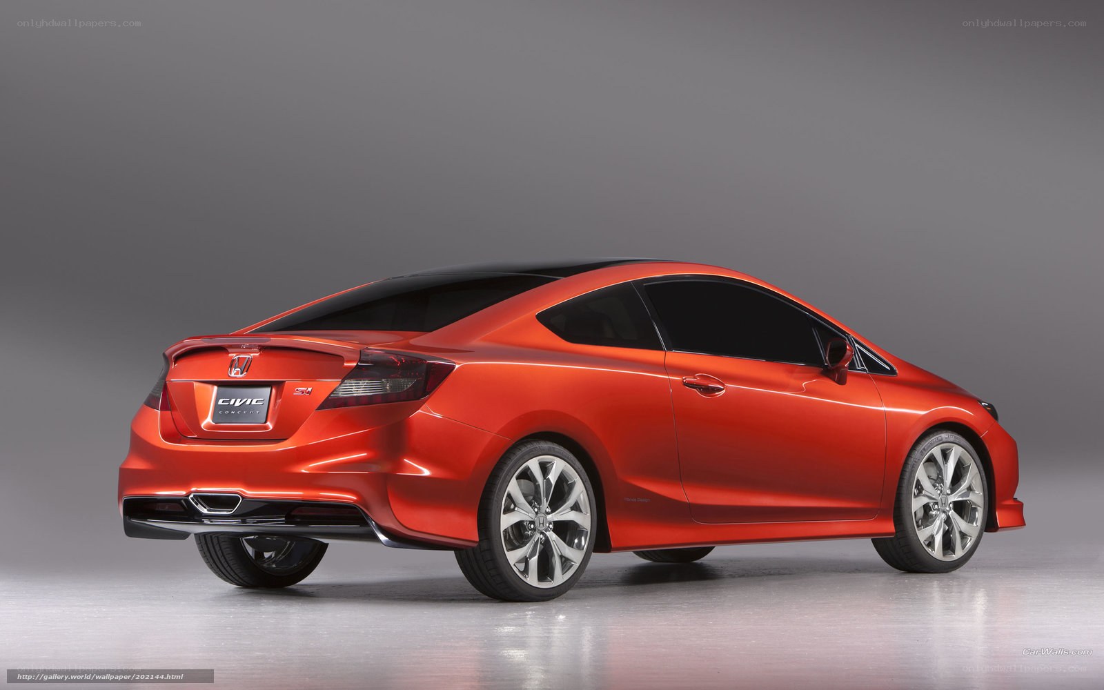 Red Honda Civic Coupe Concept