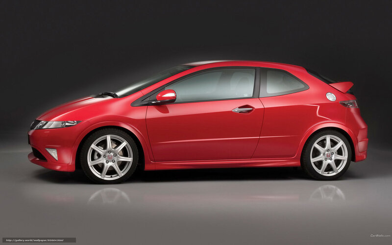 Red Honda Civic Hatchback — Dramatic