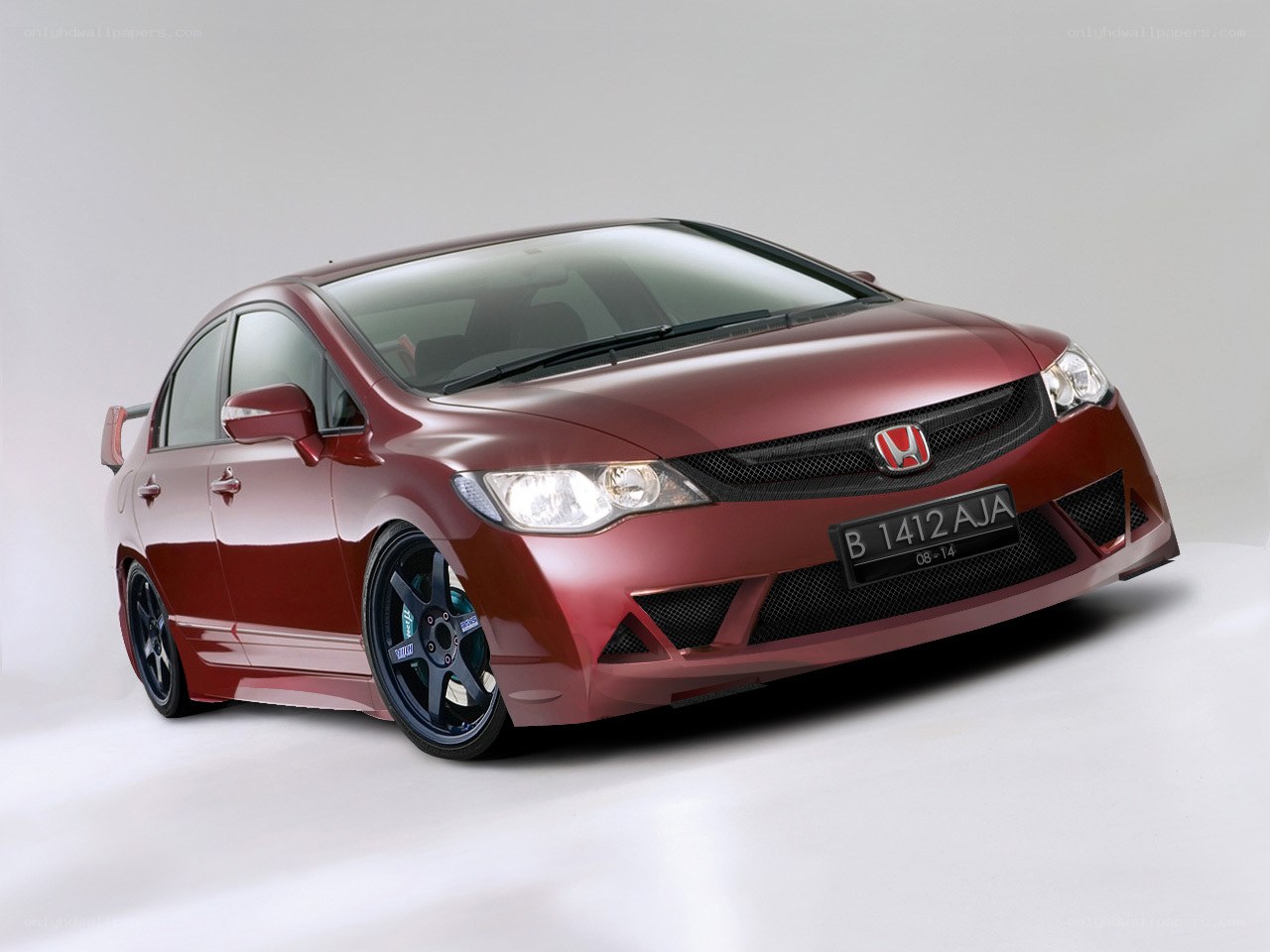 red honda civic sedan
