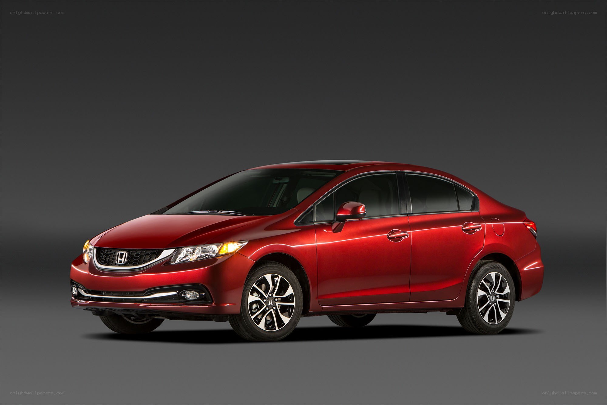 Red Honda Civic sedan