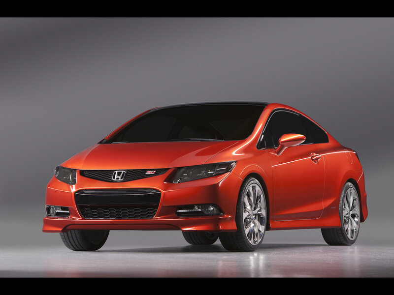 Red Honda Civic Si — Orange