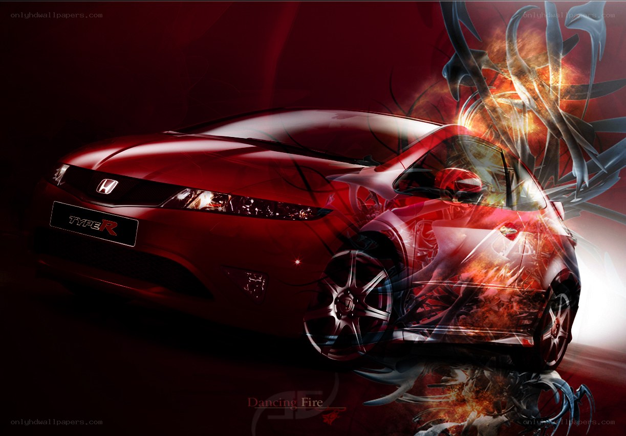 Red Honda Civic Type R