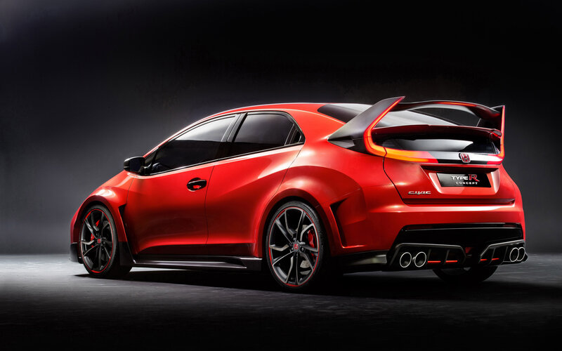 Red Honda Civic Type R — Dramatic, Photograph, Car, Rear Wing