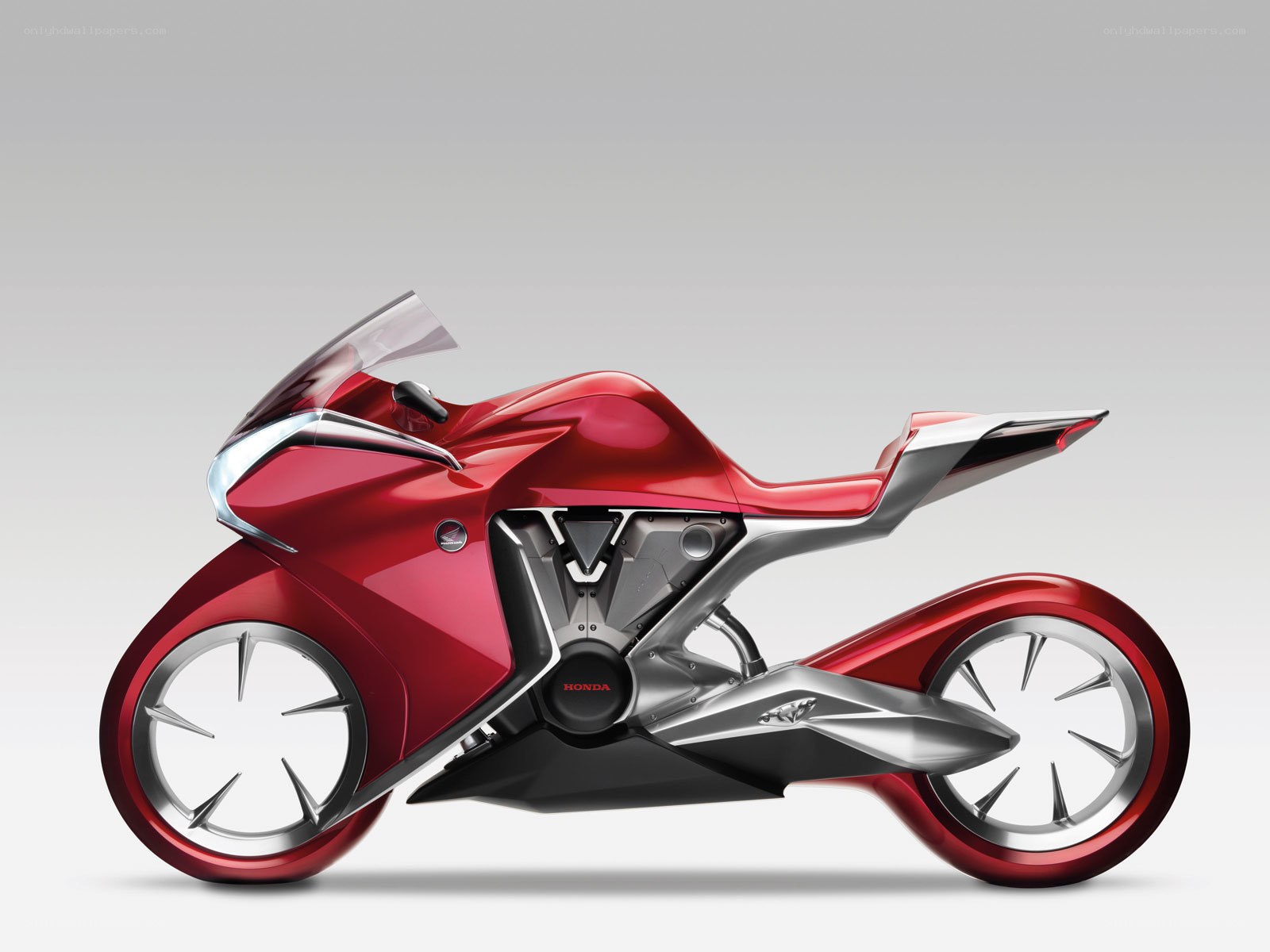 Red Honda concept motorcycle