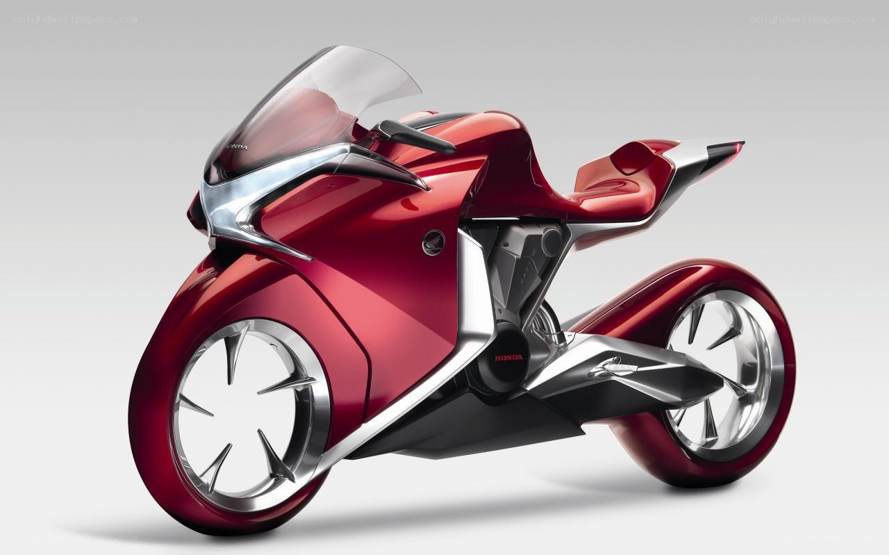 Red Honda concept motorcycle