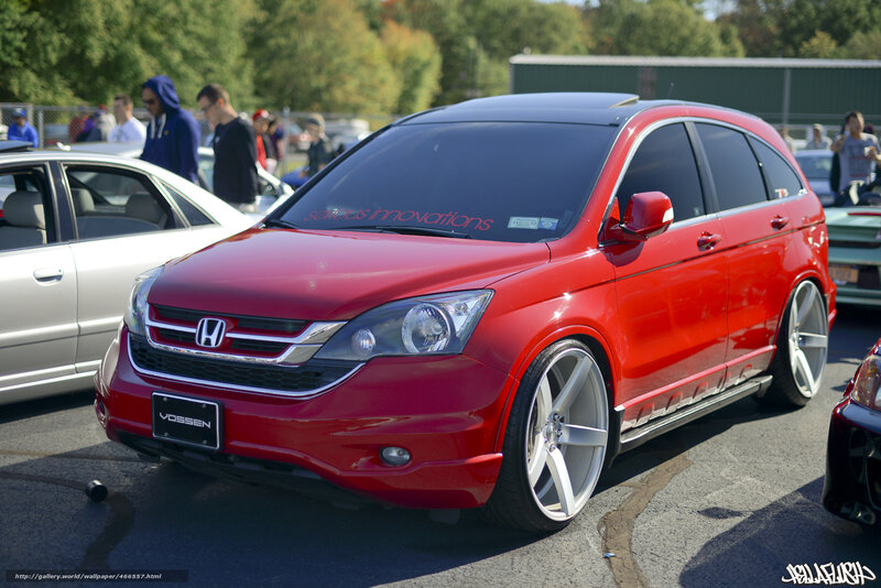 Red Honda CR-V at car show