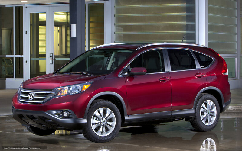 Red Honda CR-V parked outside