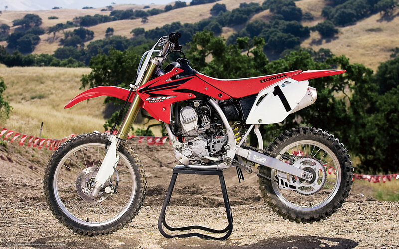 Red Honda CRF 150R dirt bike