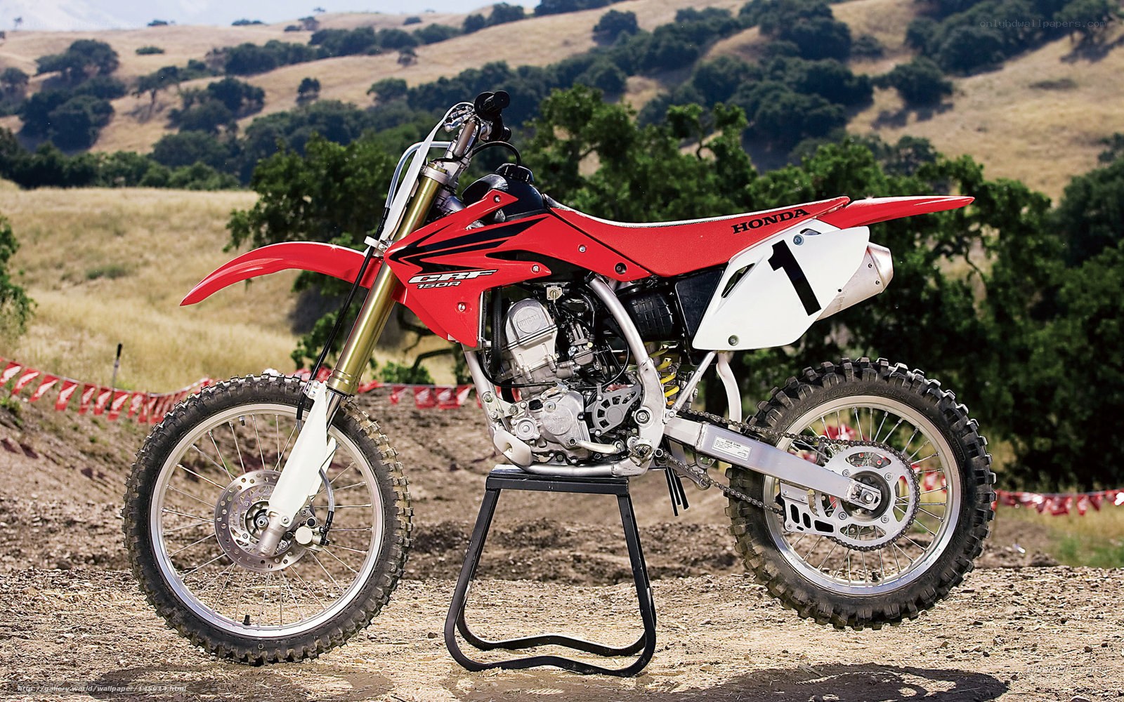 Red Honda CRF 150R dirt bike