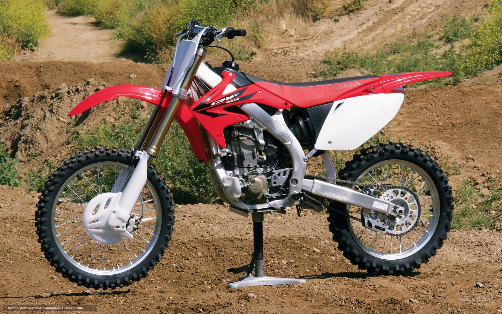 Red Honda CRF450R dirt bike