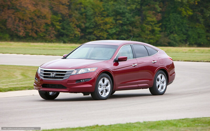 Red Honda Crosstour on road