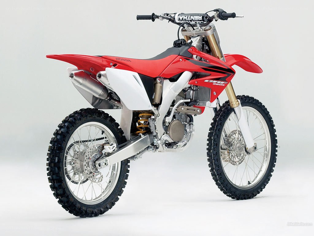 Red Honda dirt bike