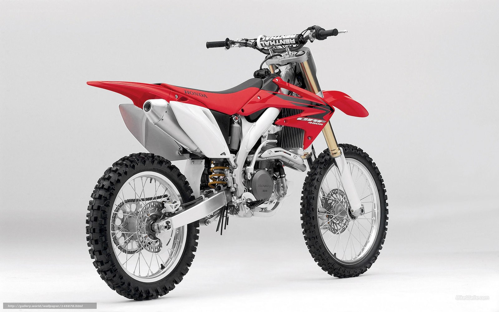 Red Honda dirt bike