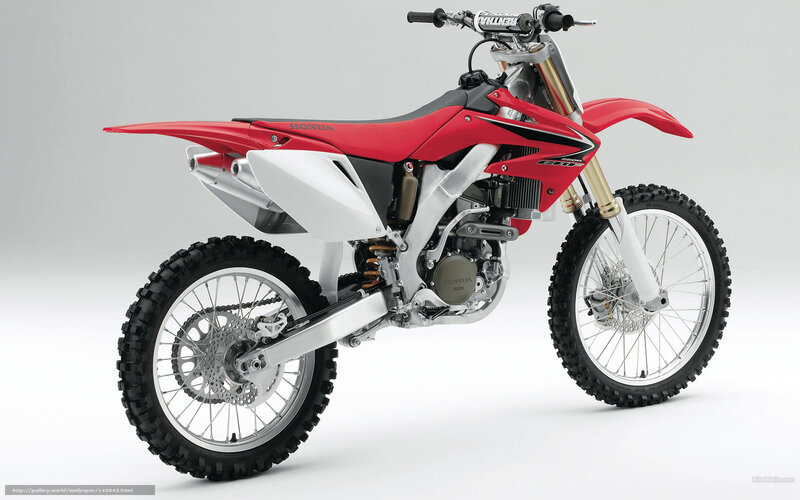 Red Honda Dirt Bike — Neutral, Photograph, Motorcycle, Handlebars
