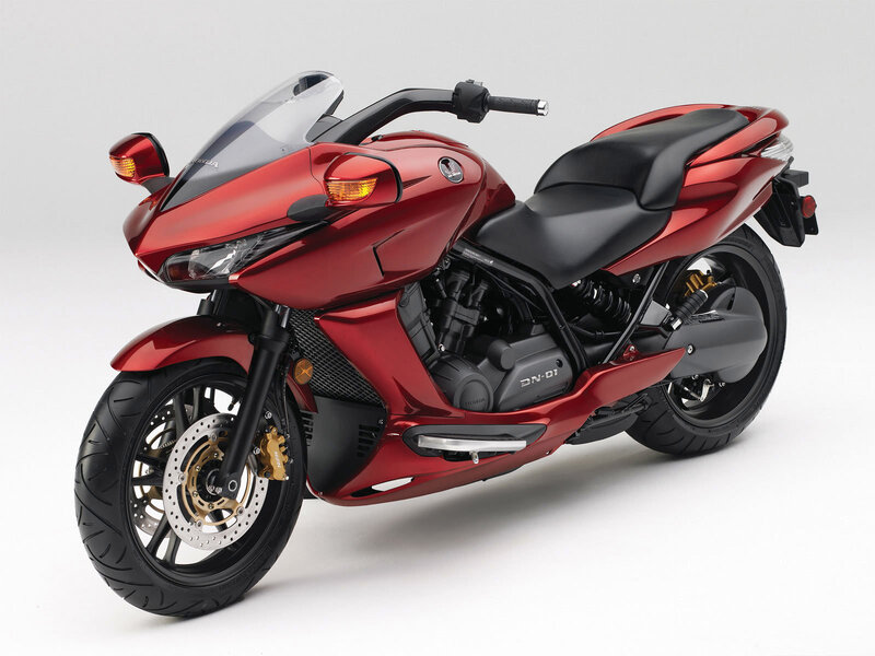 Red Honda DN-01 Motorcycle — Neutral