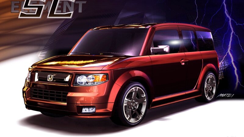Red Honda Element concept