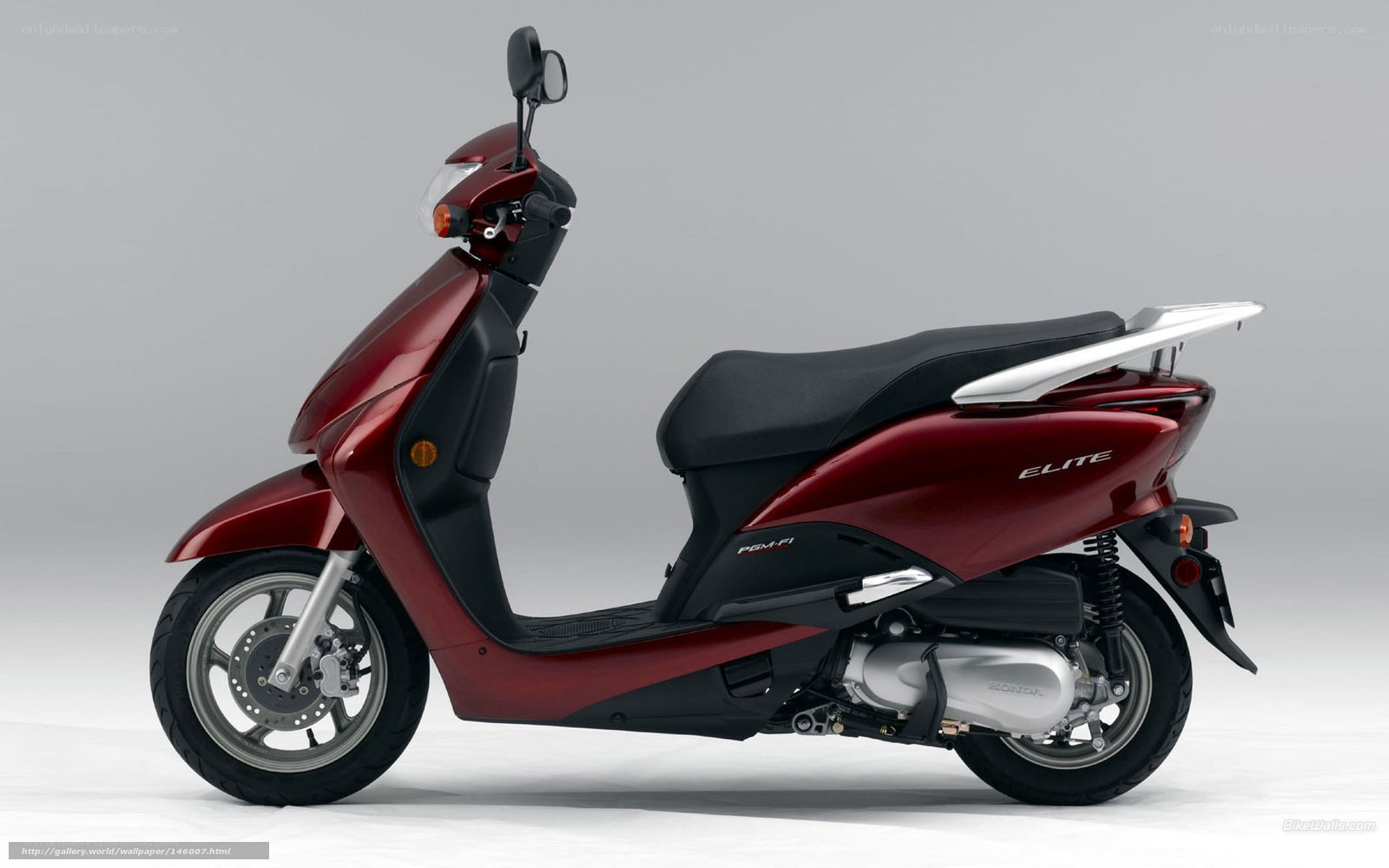Red Honda Elite scooter