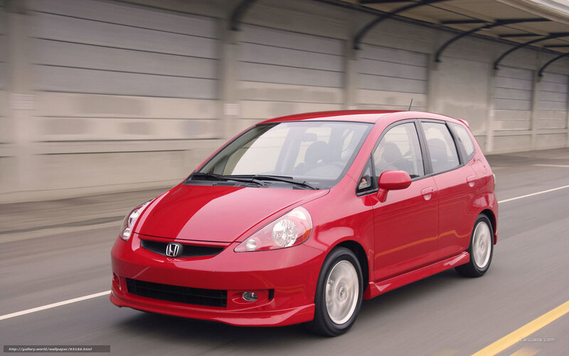 Red Honda Fit Car — Dynamic