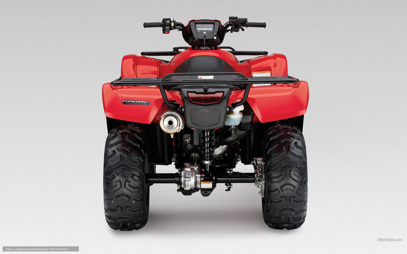 Red Honda Foreman ATV — Neutral