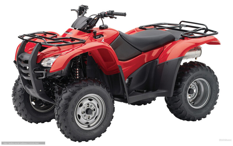 Red Honda four-wheeler ATV