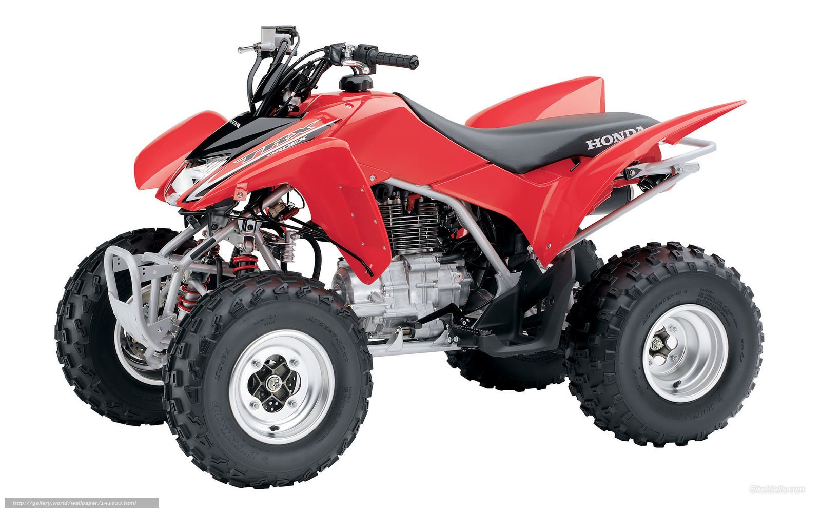 Red Honda four-wheeler ATV