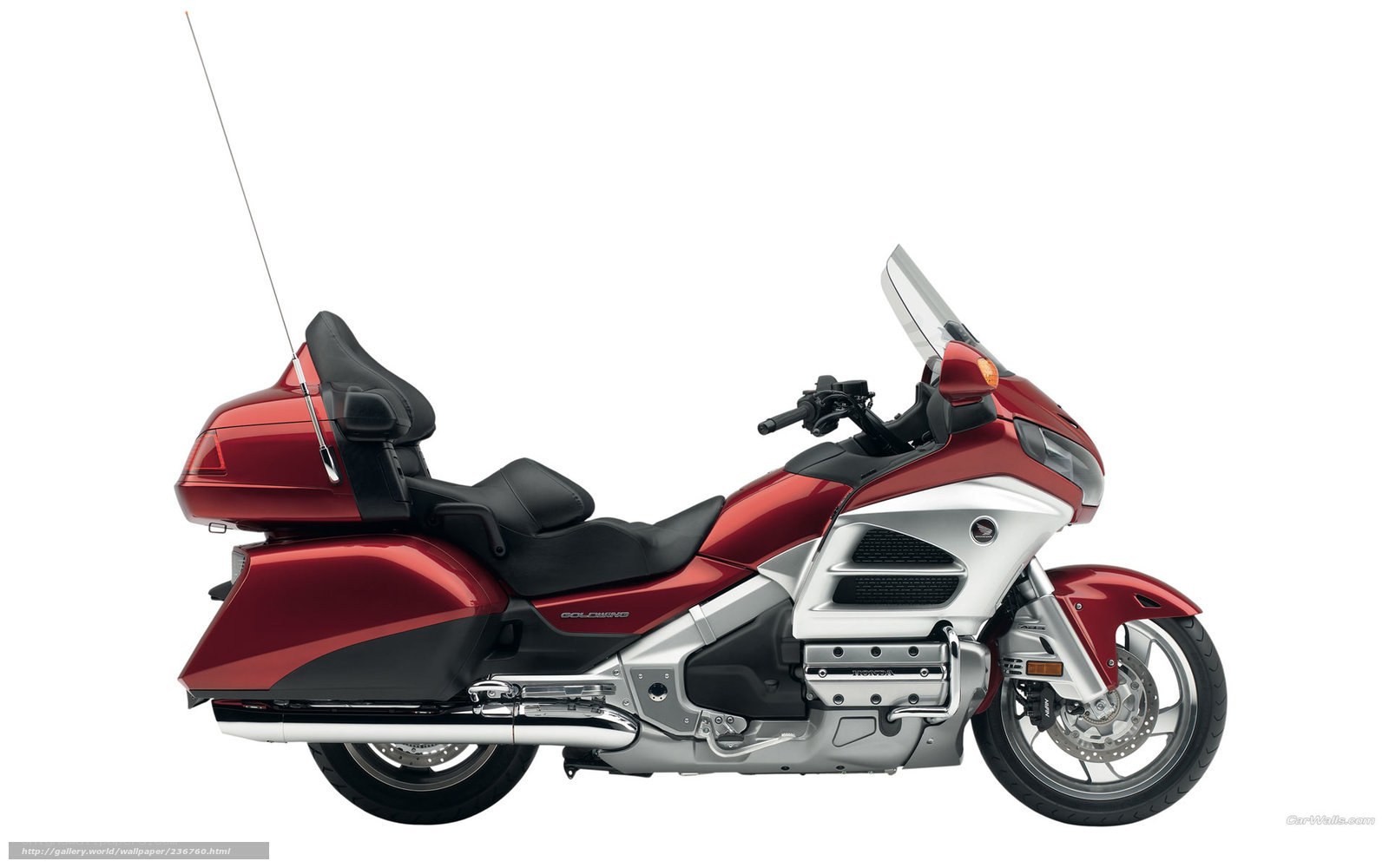 Red Honda Gold Wing motorcycle