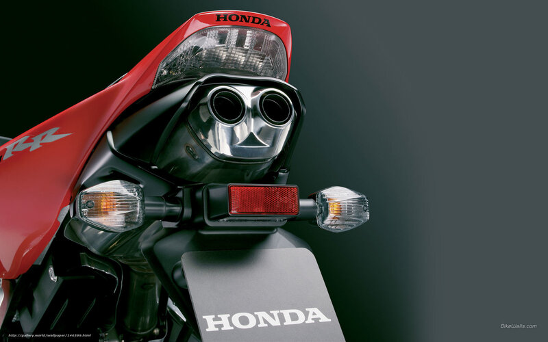 Red Honda Motorcycle — Dramatic