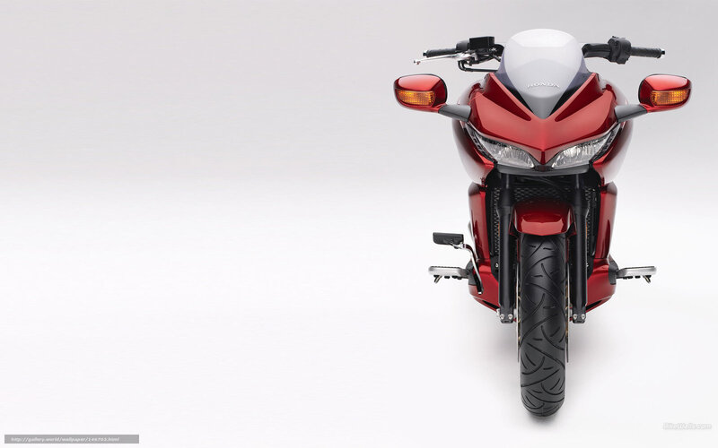 Red Honda Motorcycle — Neutral, Photograph, Headlight