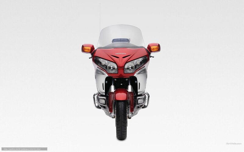 Red Honda Motorcycle — Neutral, Photograph, Windshield, Headlights, Side Mirrors