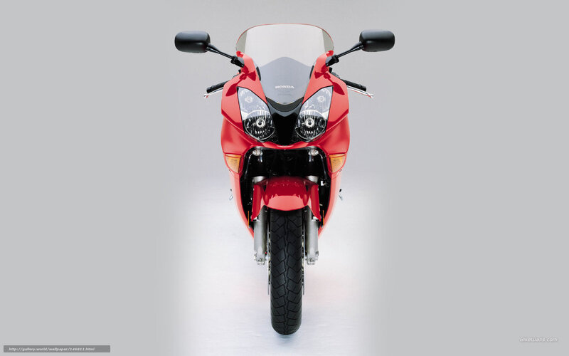 Red Honda Motorcycle — Neutral, Photograph, Windshield, Headlights